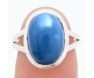 Angelite Ring size-7 SDR244408 R-1005, 10x14 mm