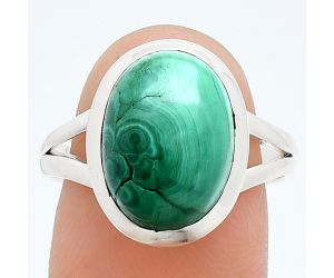 Malachite Eye Ring size-9 SDR244433 R-1005, 10x14 mm