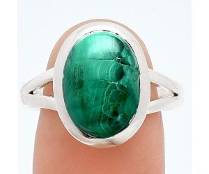 Malachite Eye Ring size-10 SDR244437 R-1005, 10x14 mm