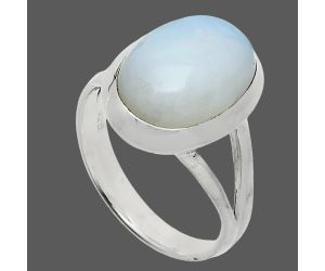 White Opal Ring size-7 SDR244440 R-1005, 10x14 mm