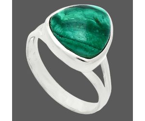 Malachite Eye Ring size-8 SDR244481 R-1005, 12x12 mm