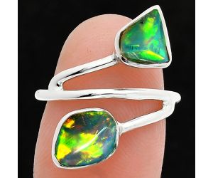 Ethiopian Opal Rough Ring size-7 SDR244497 R-1169, 7x9 mm