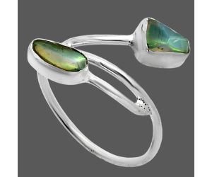 Ethiopian Opal Rough Ring size-9 SDR244500 R-1169, 4x8 mm