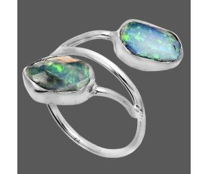 Ethiopian Opal Rough Ring size-7 SDR244501 R-1169, 7x10 mm