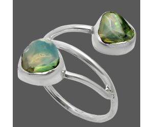 Ethiopian Opal Rough Ring size-7 SDR244502 R-1169, 7x8 mm