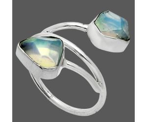 Ethiopian Opal Rough Ring size-7 SDR244507 R-1169, 8x9 mm