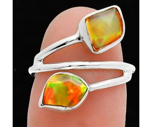 Ethiopian Opal Rough Ring size-6 SDR244508 R-1169, 6x8 mm