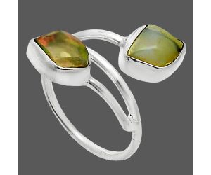 Ethiopian Opal Rough Ring size-6 SDR244508 R-1169, 6x8 mm