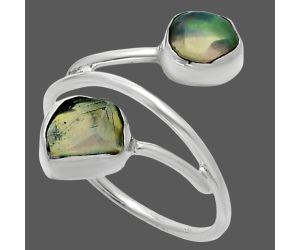 Ethiopian Opal Rough Ring size-9 SDR244509 R-1169, 7x8 mm