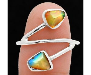 Ethiopian Opal Rough Ring size-9 SDR244510 R-1169, 6x7 mm