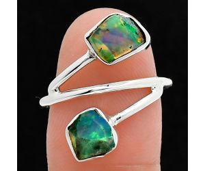 Ethiopian Opal Rough Ring size-8 SDR244516 R-1169, 6x8 mm