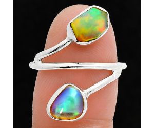 Ethiopian Opal Rough Ring size-8 SDR244517 R-1169, 6x8 mm