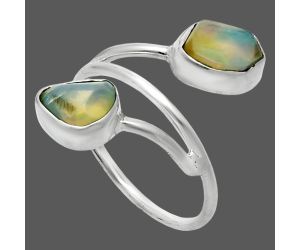 Ethiopian Opal Rough Ring size-8 SDR244517 R-1169, 6x8 mm