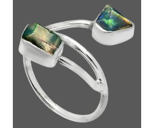 Ethiopian Opal Rough Ring size-6 SDR244518 R-1169, 7x5 mm