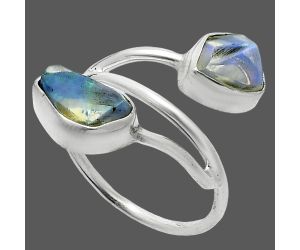 Ethiopian Opal Rough Ring size-7 SDR244521 R-1169, 6x10 mm