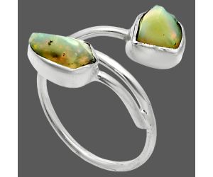 Ethiopian Opal Rough Ring size-7 SDR244522 R-1169, 5x9 mm