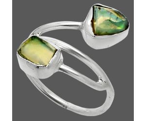 Ethiopian Opal Rough Ring size-7 SDR244524 R-1169, 7x7 mm