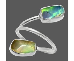 Ethiopian Opal Rough Ring size-5.5 SDR244532 R-1169, 6x10 mm