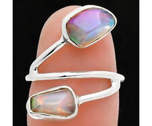 Ethiopian Opal Rough Ring size-6 SDR244533 R-1169, 6x10 mm