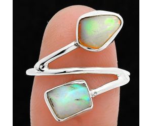 Ethiopian Opal Rough Ring size-8 SDR244534 R-1169, 7x9 mm