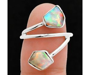 Ethiopian Opal Rough Ring size-7 SDR244535 R-1169, 7x8 mm