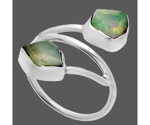 Ethiopian Opal Rough Ring size-7 SDR244535 R-1169, 7x8 mm