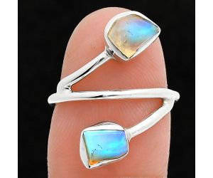 Ethiopian Opal Rough Ring size-6 SDR244536 R-1169, 6x7 mm