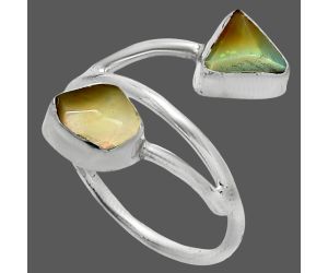 Ethiopian Opal Rough Ring size-6 SDR244538 R-1169, 6x7 mm