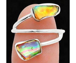 Ethiopian Opal Rough Ring size-7 SDR244539 R-1169, 6x8 mm