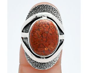 Red Moss Agate Ring size-7 SDR244654 R-1402, 12x15 mm