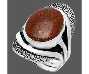 Red Moss Agate Ring size-7 SDR244654 R-1402, 12x15 mm