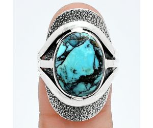 Lucky Charm Tibetan Turquoise Ring size-8 SDR244655 R-1402, 12x15 mm