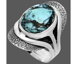 Lucky Charm Tibetan Turquoise Ring size-8 SDR244655 R-1402, 12x15 mm