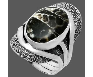 Turtella Jasper Ring size-7 SDR244661 R-1402, 11x15 mm