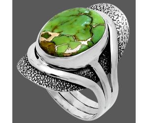 Copper Green Turquoise Ring size-8 SDR244680 R-1402, 11x15 mm