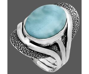 Larimar (Dominican Republic) Ring size-8 SDR244687 R-1402, 11x15 mm