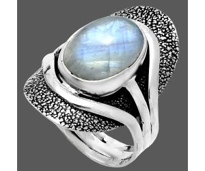 Rainbow Moonstone Ring size-8 SDR244693 R-1402, 9x13 mm