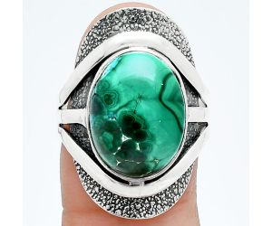 Malachite Eye Ring size-8 SDR244706 R-1402, 12x16 mm