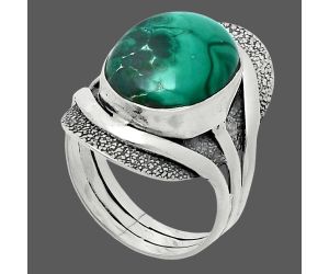 Malachite Eye Ring size-8 SDR244706 R-1402, 12x16 mm