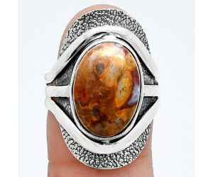 Red Palm Root Agate Ring size-8 SDR244714 R-1402, 11x16 mm