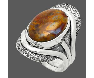 Red Palm Root Agate Ring size-8 SDR244714 R-1402, 11x16 mm