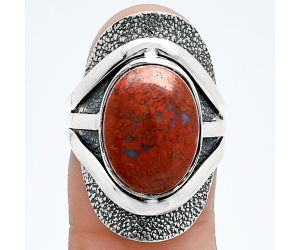 Red Moss Agate Ring size-7 SDR244723 R-1402, 11x15 mm