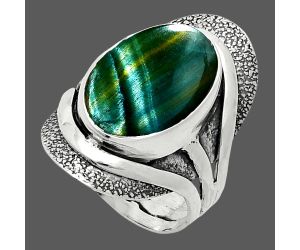 Blue Tiger Eye Ring size-7 SDR244727 R-1402, 11x16 mm