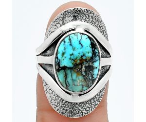 Lucky Charm Tibetan Turquoise Ring size-7 SDR244730 R-1402, 10x14 mm