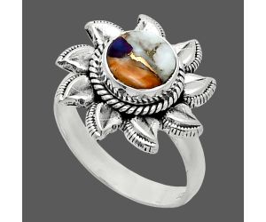 Sun - Spiny Oyster Turquoise Ring size-6 SDR244748 R-1617, 7x7 mm