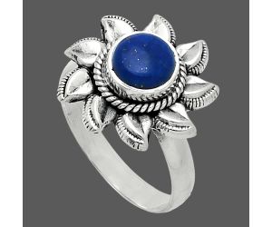 Sun - Lapis Lazuli Ring size-7 SDR244750 R-1617, 7x7 mm