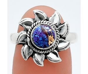 Sun - Kingman Purple Dahlia Turquoise Ring size-8 SDR244756 R-1617, 7x7 mm