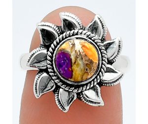 Sun - Spiny Oyster Turquoise Ring size-6.5 SDR244760 R-1617, 7x7 mm