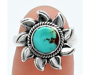 Sun - Natural Rare Turquoise Nevada Aztec Mt Ring size-6 SDR244765 R-1617, 7x7 mm