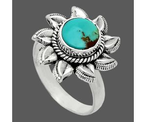 Sun - Natural Rare Turquoise Nevada Aztec Mt Ring size-6 SDR244765 R-1617, 7x7 mm